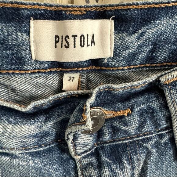 Pistola Presley Distressed Straight Leg Jeans Size 27 - Picture 5 of 7